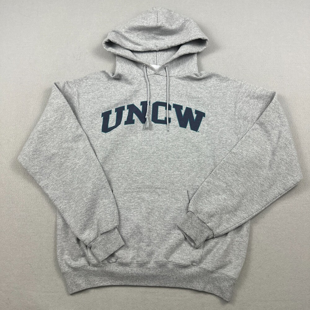 UNC Wilmington Sweatshirt Men Medium Gray Champion NCAA Pullover Hoodie M
